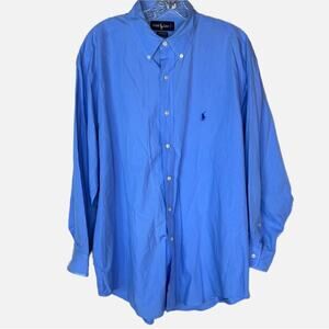 Ralph Lauren Blue Label Yarmouth 100% Cotton Button Down - BLUE